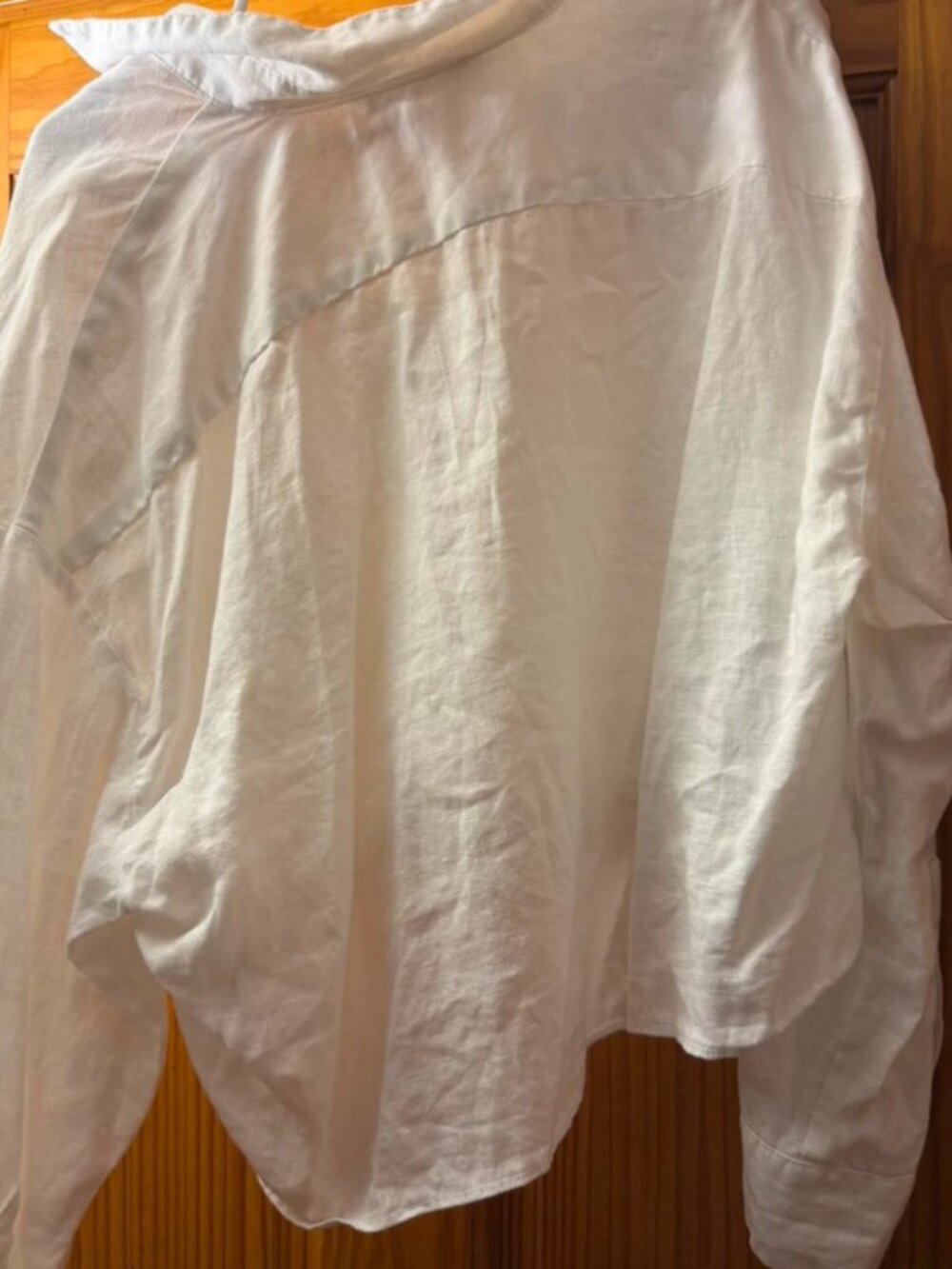Zara White Linen Button Up - Picture 2 of 4